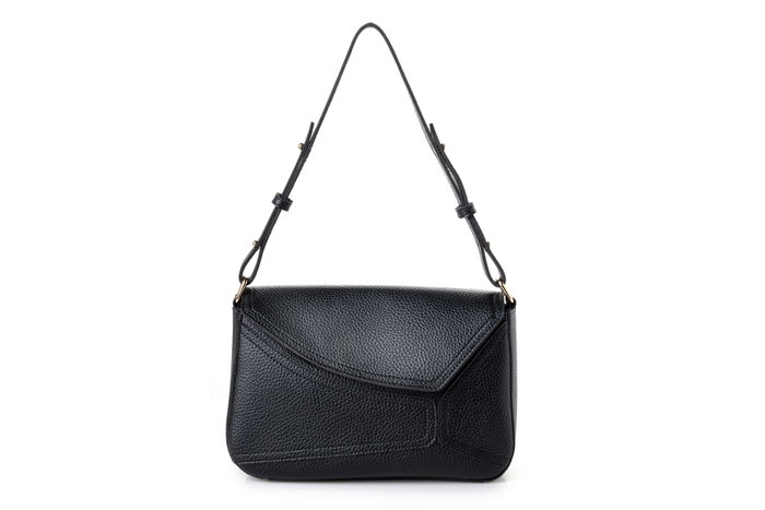 Lucky Bees Bolso 1273 Negro Cuero de Polivinilo 28x10x17 cm